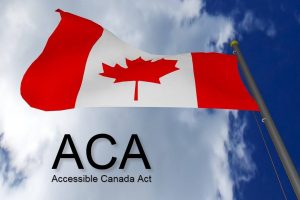 Flag of Canada with ACA text