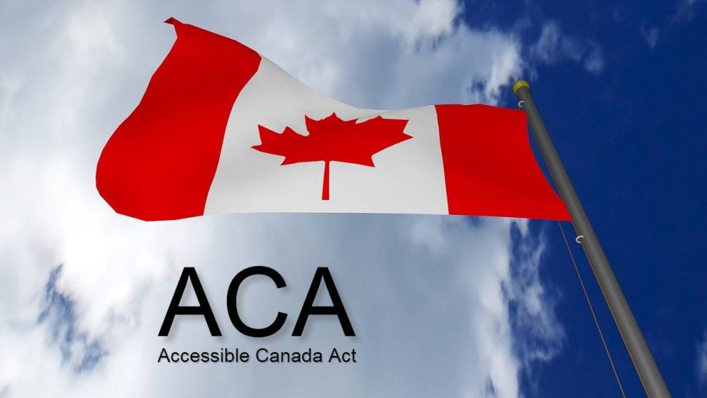 Flag of Canada with ACA text